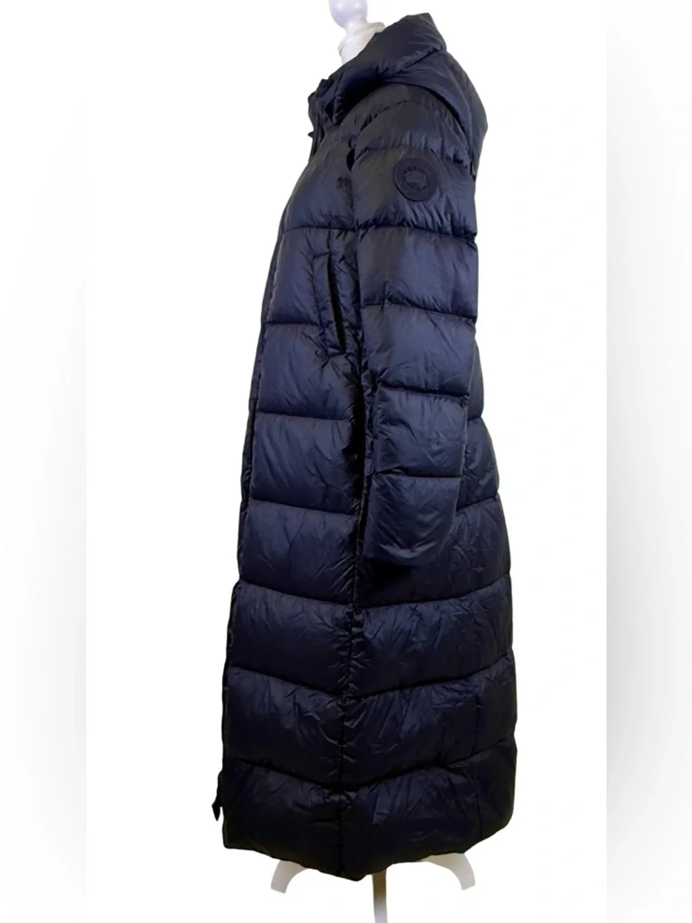 CANADA GOOSE MYSTIQUE EXTEA LONG BLACK PUFFER COAT - Picture 6 of 16